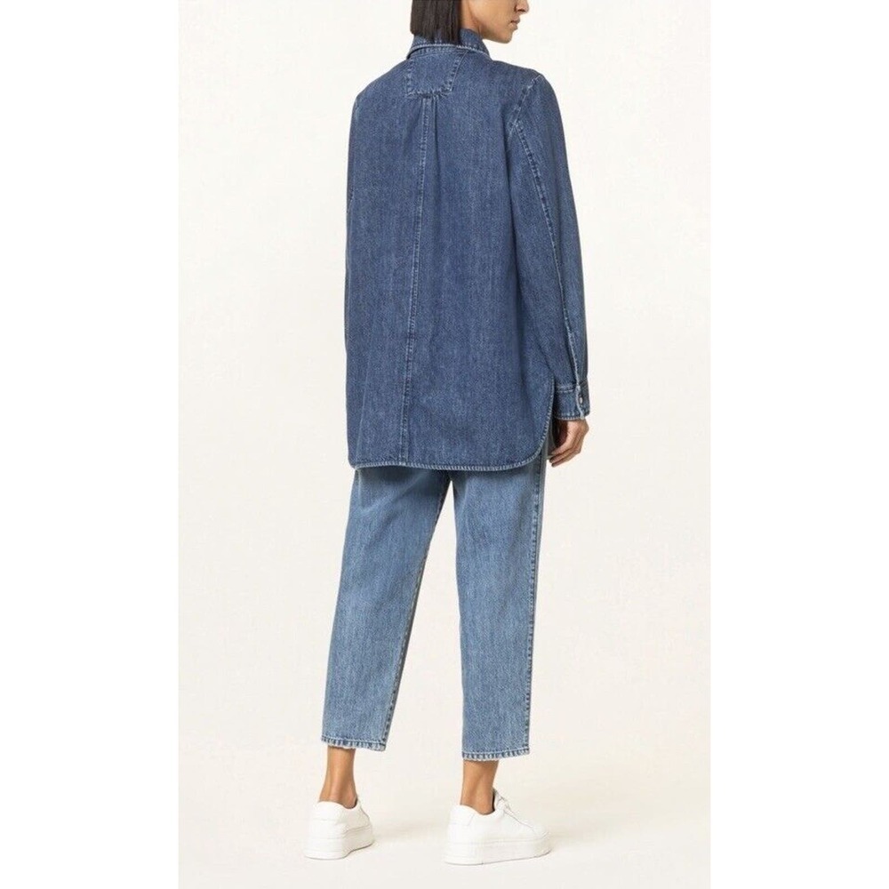 Riani Denim Blouse Tunic Oversized Sz 50 Large Minimalist Normcore Lagen…​​ - Picture 3 of 15